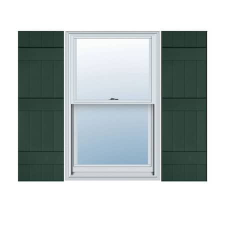 Ekena Millwork 14-in. W x 55-in. H Mid-America Vinyl, Size Four Board Joined Shutters, 122 - Midnight Green, PR 00031455122